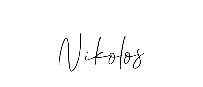 The best way (Allison_Script) to make a short signature is to pick only two or three words in your name. The name Nikolos include a total of six letters. For converting this name. Nikolos signature style 2 images and pictures png