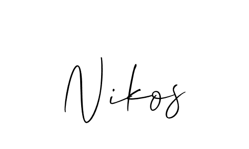 Create a beautiful signature design for name Nikos. With this signature (Allison_Script) fonts, you can make a handwritten signature for free. Nikos signature style 2 images and pictures png