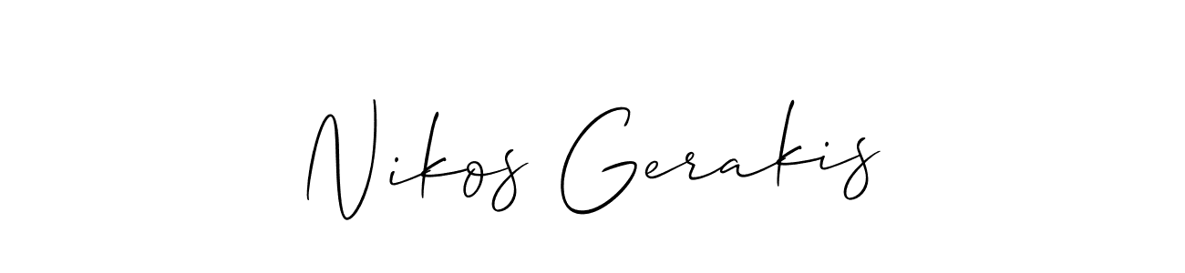 Also You can easily find your signature by using the search form. We will create Nikos Gerakis name handwritten signature images for you free of cost using Allison_Script sign style. Nikos Gerakis signature style 2 images and pictures png