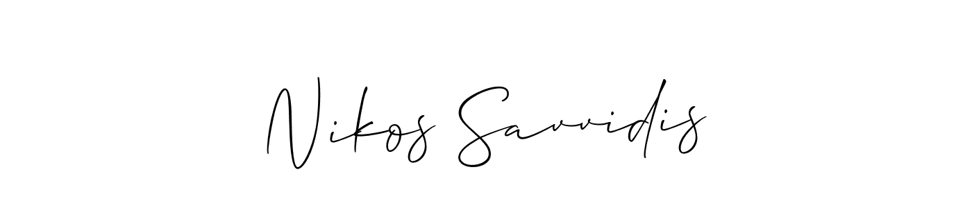 Design your own signature with our free online signature maker. With this signature software, you can create a handwritten (Allison_Script) signature for name Nikos Savvidis. Nikos Savvidis signature style 2 images and pictures png