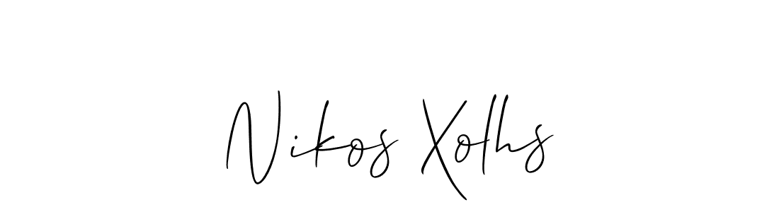 Also we have Nikos Xolhs name is the best signature style. Create professional handwritten signature collection using Allison_Script autograph style. Nikos Xolhs signature style 2 images and pictures png