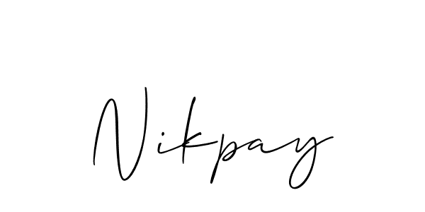 You should practise on your own different ways (Allison_Script) to write your name (Nikpay) in signature. don't let someone else do it for you. Nikpay signature style 2 images and pictures png