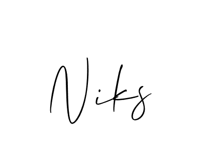 Also You can easily find your signature by using the search form. We will create Niks name handwritten signature images for you free of cost using Allison_Script sign style. Niks signature style 2 images and pictures png