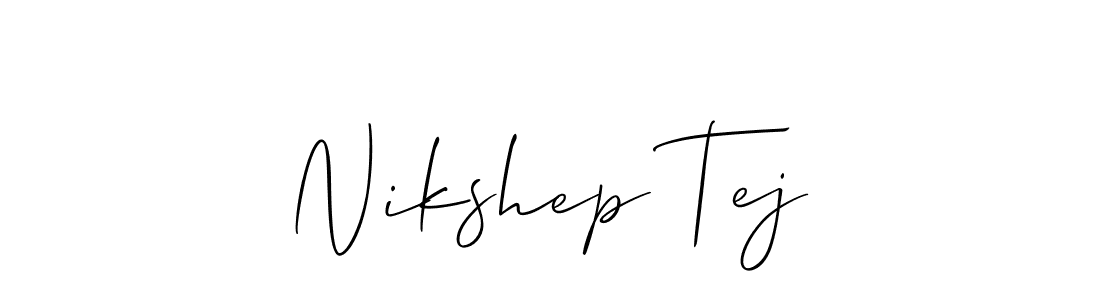You can use this online signature creator to create a handwritten signature for the name Nikshep Tej. This is the best online autograph maker. Nikshep Tej signature style 2 images and pictures png