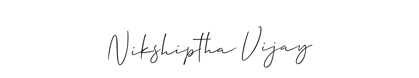 Make a beautiful signature design for name Nikshiptha Vijay. Use this online signature maker to create a handwritten signature for free. Nikshiptha Vijay signature style 2 images and pictures png