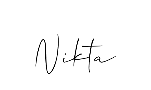 Make a short Nikta signature style. Manage your documents anywhere anytime using Allison_Script. Create and add eSignatures, submit forms, share and send files easily. Nikta signature style 2 images and pictures png