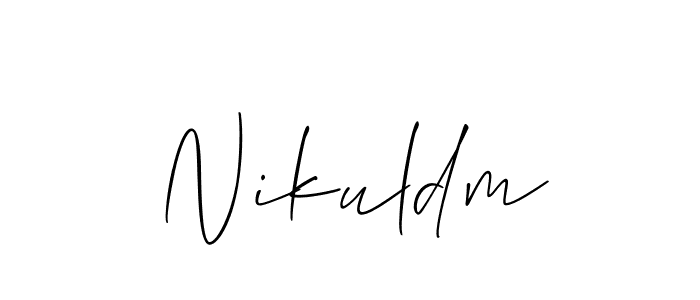 Create a beautiful signature design for name Nikuldm. With this signature (Allison_Script) fonts, you can make a handwritten signature for free. Nikuldm signature style 2 images and pictures png
