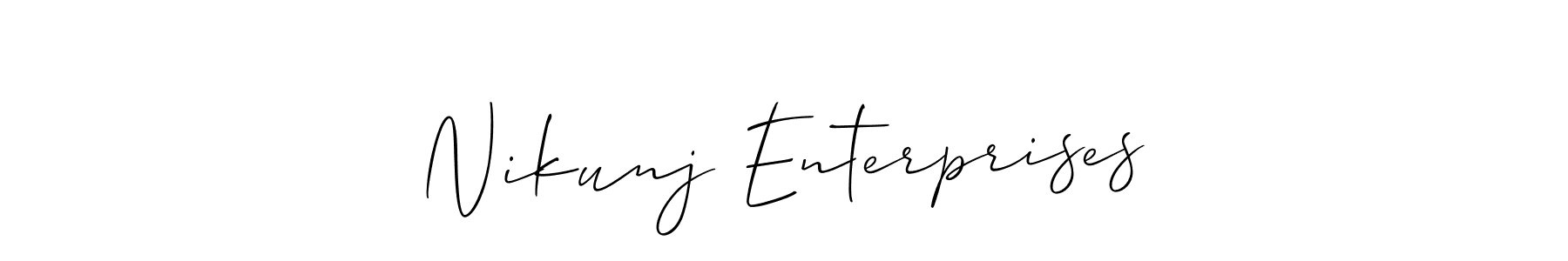 You can use this online signature creator to create a handwritten signature for the name Nikunj Enterprises. This is the best online autograph maker. Nikunj Enterprises signature style 2 images and pictures png