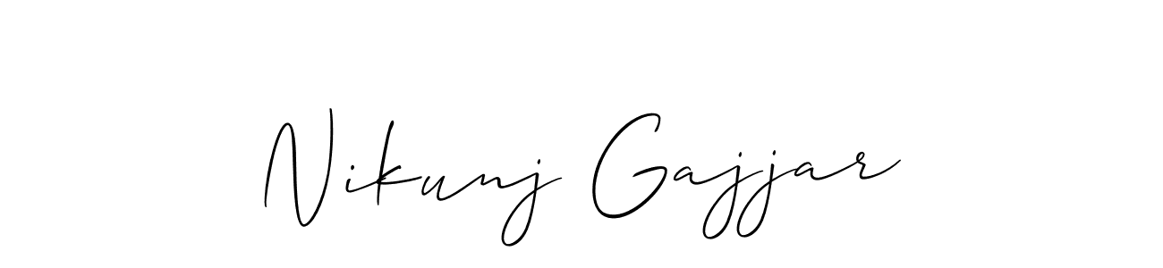 Make a beautiful signature design for name Nikunj Gajjar. Use this online signature maker to create a handwritten signature for free. Nikunj Gajjar signature style 2 images and pictures png