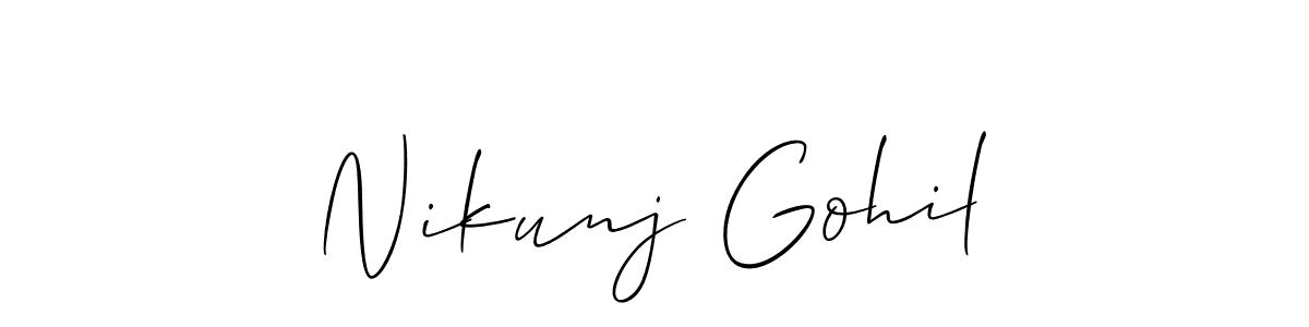 Best and Professional Signature Style for Nikunj Gohil. Allison_Script Best Signature Style Collection. Nikunj Gohil signature style 2 images and pictures png