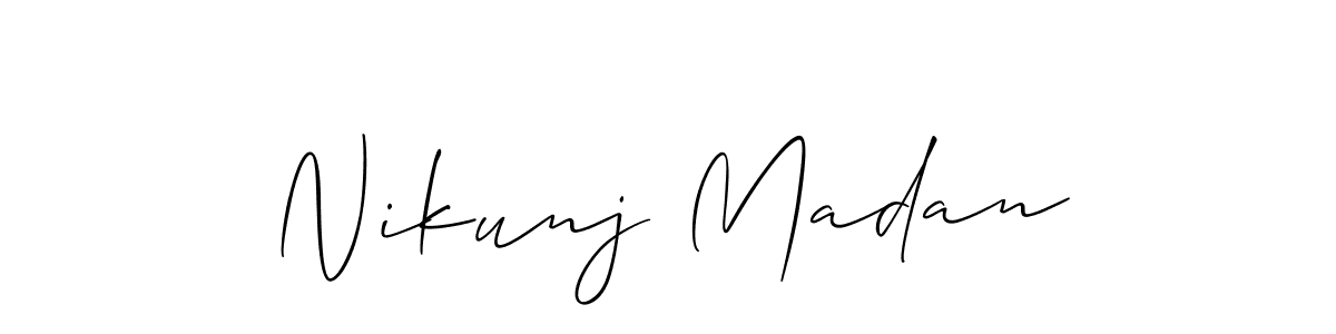 Check out images of Autograph of Nikunj Madan name. Actor Nikunj Madan Signature Style. Allison_Script is a professional sign style online. Nikunj Madan signature style 2 images and pictures png