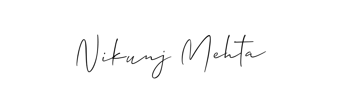 How to Draw Nikunj Mehta signature style? Allison_Script is a latest design signature styles for name Nikunj Mehta. Nikunj Mehta signature style 2 images and pictures png