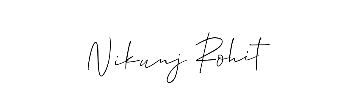 How to make Nikunj Rohit signature? Allison_Script is a professional autograph style. Create handwritten signature for Nikunj Rohit name. Nikunj Rohit signature style 2 images and pictures png