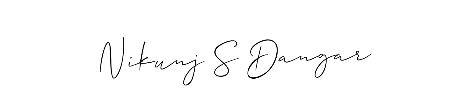 How to Draw Nikunj S Dangar signature style? Allison_Script is a latest design signature styles for name Nikunj S Dangar. Nikunj S Dangar signature style 2 images and pictures png