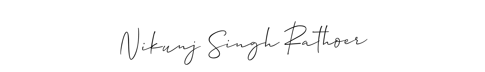 How to Draw Nikunj Singh Rathoer signature style? Allison_Script is a latest design signature styles for name Nikunj Singh Rathoer. Nikunj Singh Rathoer signature style 2 images and pictures png