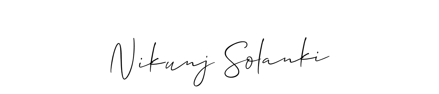 Similarly Allison_Script is the best handwritten signature design. Signature creator online .You can use it as an online autograph creator for name Nikunj Solanki. Nikunj Solanki signature style 2 images and pictures png