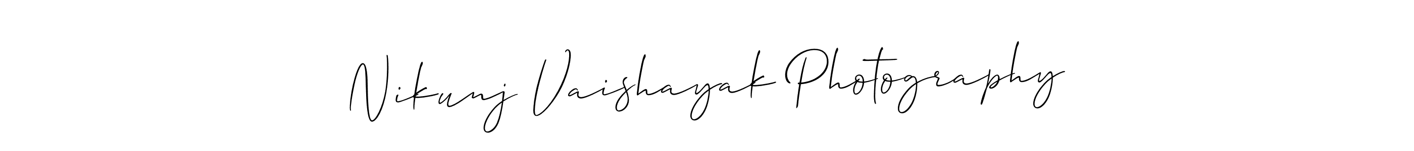 Design your own signature with our free online signature maker. With this signature software, you can create a handwritten (Allison_Script) signature for name Nikunj Vaishayak Photography. Nikunj Vaishayak Photography signature style 2 images and pictures png