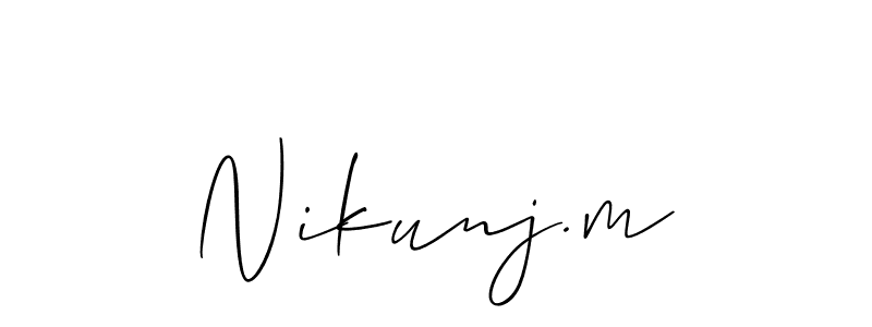 Nikunj.m stylish signature style. Best Handwritten Sign (Allison_Script) for my name. Handwritten Signature Collection Ideas for my name Nikunj.m. Nikunj.m signature style 2 images and pictures png