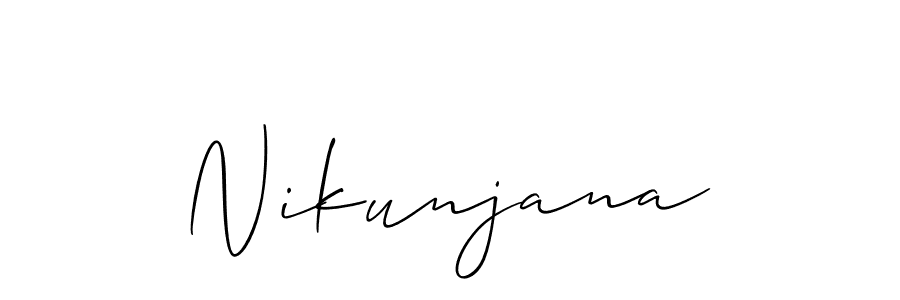 It looks lik you need a new signature style for name Nikunjana. Design unique handwritten (Allison_Script) signature with our free signature maker in just a few clicks. Nikunjana signature style 2 images and pictures png