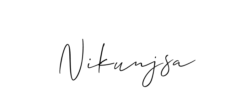 Make a beautiful signature design for name Nikunjsa. With this signature (Allison_Script) style, you can create a handwritten signature for free. Nikunjsa signature style 2 images and pictures png