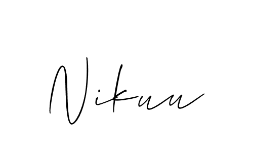 How to Draw Nikuu signature style? Allison_Script is a latest design signature styles for name Nikuu. Nikuu signature style 2 images and pictures png