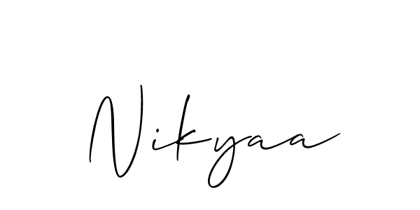 Similarly Allison_Script is the best handwritten signature design. Signature creator online .You can use it as an online autograph creator for name Nikyaa. Nikyaa signature style 2 images and pictures png