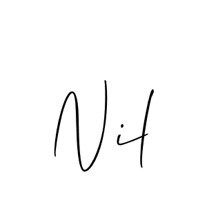 Make a beautiful signature design for name Nil. With this signature (Allison_Script) style, you can create a handwritten signature for free. Nil signature style 2 images and pictures png