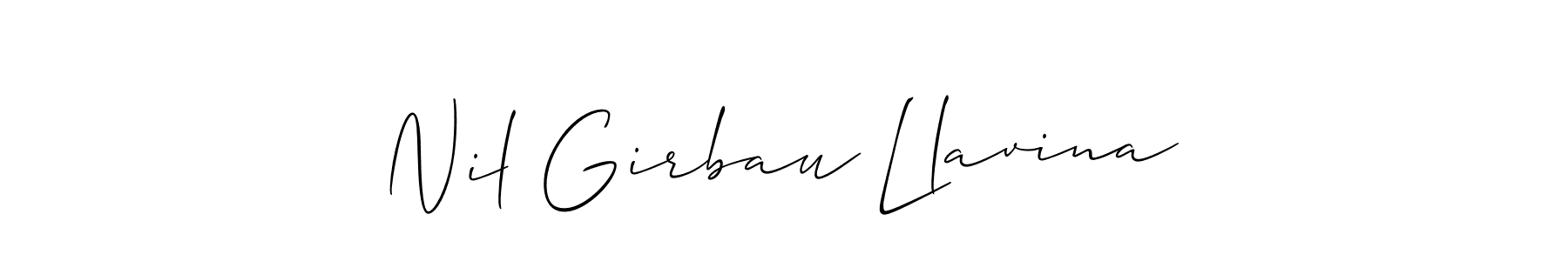 How to make Nil Girbau Llavina signature? Allison_Script is a professional autograph style. Create handwritten signature for Nil Girbau Llavina name. Nil Girbau Llavina signature style 2 images and pictures png