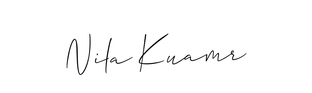 Design your own signature with our free online signature maker. With this signature software, you can create a handwritten (Allison_Script) signature for name Nila Kuamr. Nila Kuamr signature style 2 images and pictures png