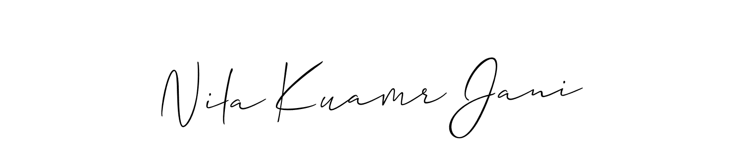 Create a beautiful signature design for name Nila Kuamr Jani. With this signature (Allison_Script) fonts, you can make a handwritten signature for free. Nila Kuamr Jani signature style 2 images and pictures png
