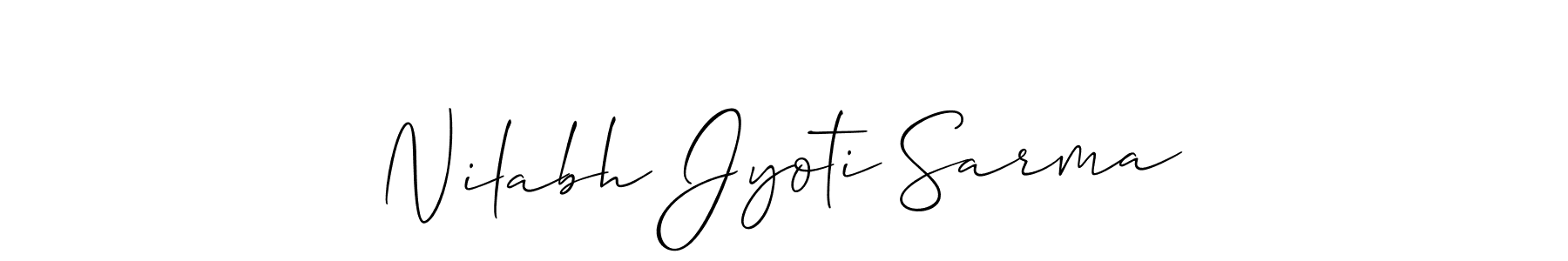 Also You can easily find your signature by using the search form. We will create Nilabh Jyoti Sarma name handwritten signature images for you free of cost using Allison_Script sign style. Nilabh Jyoti Sarma signature style 2 images and pictures png