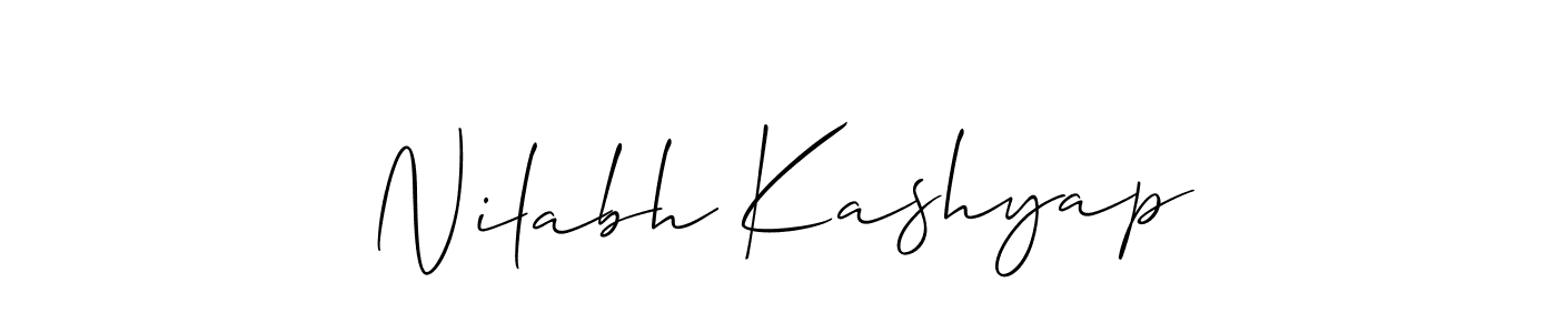 It looks lik you need a new signature style for name Nilabh Kashyap. Design unique handwritten (Allison_Script) signature with our free signature maker in just a few clicks. Nilabh Kashyap signature style 2 images and pictures png