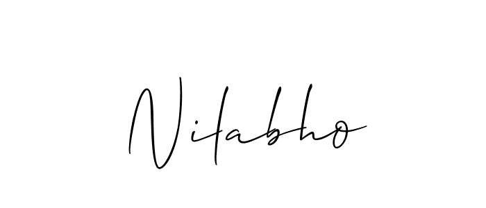 Create a beautiful signature design for name Nilabho. With this signature (Allison_Script) fonts, you can make a handwritten signature for free. Nilabho signature style 2 images and pictures png