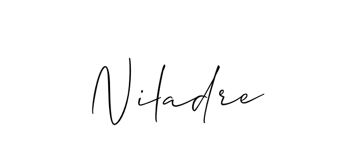 Design your own signature with our free online signature maker. With this signature software, you can create a handwritten (Allison_Script) signature for name Niladre. Niladre signature style 2 images and pictures png