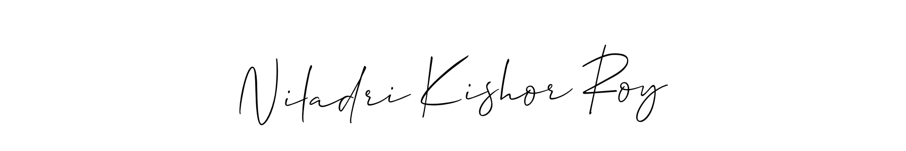 Niladri Kishor Roy stylish signature style. Best Handwritten Sign (Allison_Script) for my name. Handwritten Signature Collection Ideas for my name Niladri Kishor Roy. Niladri Kishor Roy signature style 2 images and pictures png