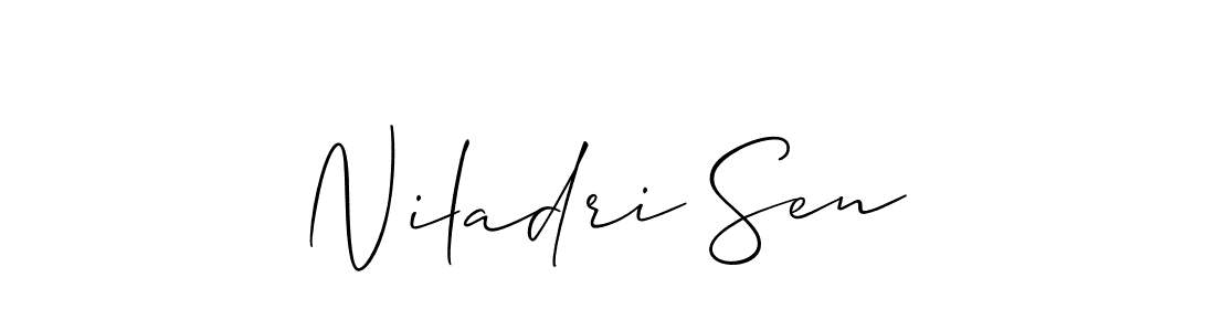 Niladri Sen stylish signature style. Best Handwritten Sign (Allison_Script) for my name. Handwritten Signature Collection Ideas for my name Niladri Sen. Niladri Sen signature style 2 images and pictures png