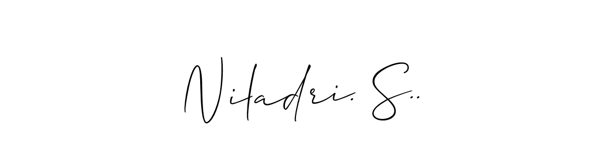 Design your own signature with our free online signature maker. With this signature software, you can create a handwritten (Allison_Script) signature for name Niladri. S... Niladri. S.. signature style 2 images and pictures png