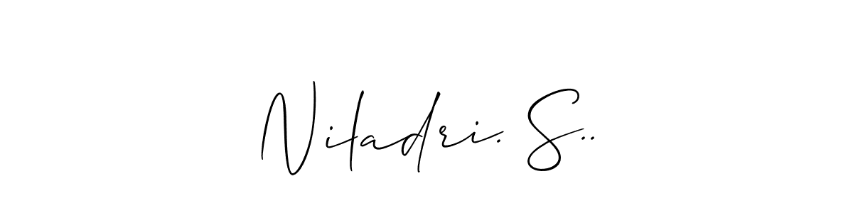 Allison_Script is a professional signature style that is perfect for those who want to add a touch of class to their signature. It is also a great choice for those who want to make their signature more unique. Get Niladri. S.. name to fancy signature for free. Niladri. S.. signature style 2 images and pictures png