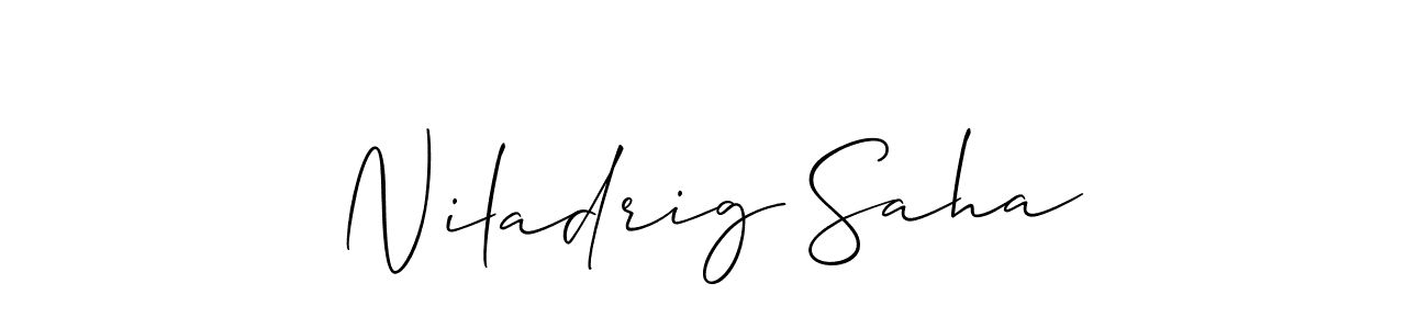 Once you've used our free online signature maker to create your best signature Allison_Script style, it's time to enjoy all of the benefits that Niladrig Saha name signing documents. Niladrig Saha signature style 2 images and pictures png