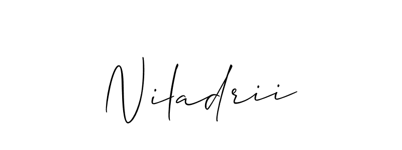 How to Draw Niladrii signature style? Allison_Script is a latest design signature styles for name Niladrii. Niladrii signature style 2 images and pictures png