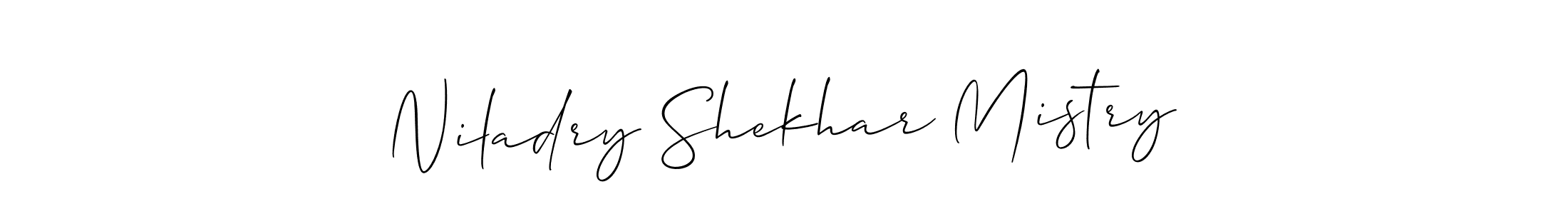 This is the best signature style for the Niladry Shekhar Mistry name. Also you like these signature font (Allison_Script). Mix name signature. Niladry Shekhar Mistry signature style 2 images and pictures png