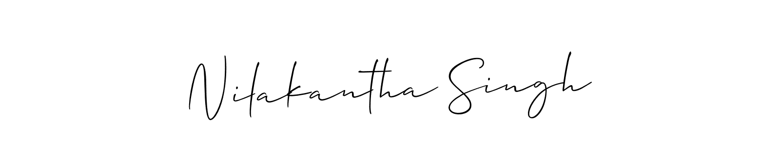 Design your own signature with our free online signature maker. With this signature software, you can create a handwritten (Allison_Script) signature for name Nilakantha Singh. Nilakantha Singh signature style 2 images and pictures png