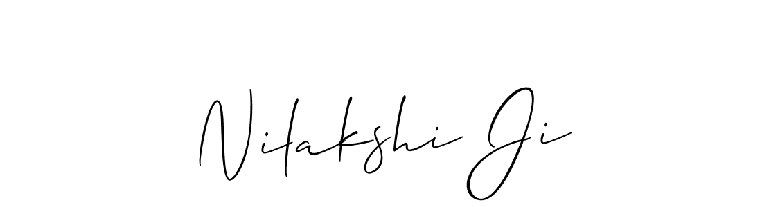 if you are searching for the best signature style for your name Nilakshi Ji. so please give up your signature search. here we have designed multiple signature styles  using Allison_Script. Nilakshi Ji signature style 2 images and pictures png