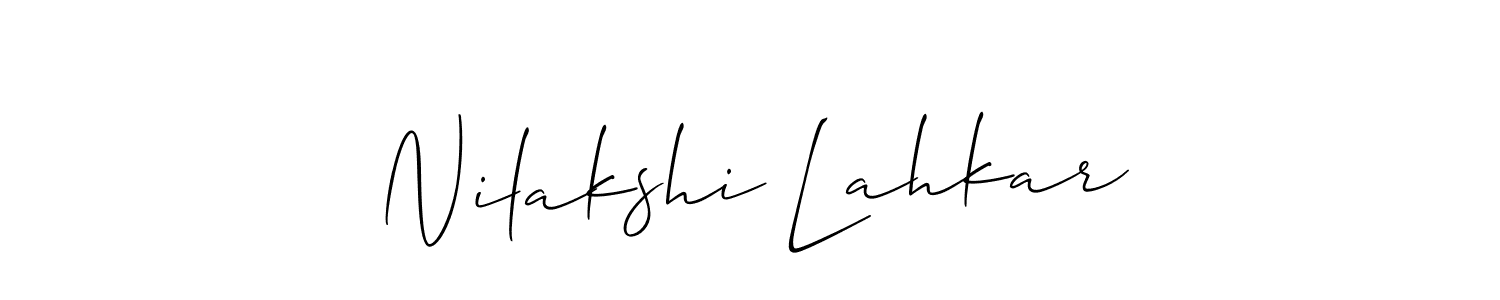 Nilakshi Lahkar stylish signature style. Best Handwritten Sign (Allison_Script) for my name. Handwritten Signature Collection Ideas for my name Nilakshi Lahkar. Nilakshi Lahkar signature style 2 images and pictures png