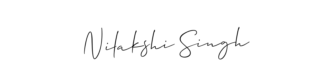 Create a beautiful signature design for name Nilakshi Singh. With this signature (Allison_Script) fonts, you can make a handwritten signature for free. Nilakshi Singh signature style 2 images and pictures png