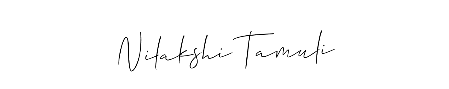 Use a signature maker to create a handwritten signature online. With this signature software, you can design (Allison_Script) your own signature for name Nilakshi Tamuli. Nilakshi Tamuli signature style 2 images and pictures png