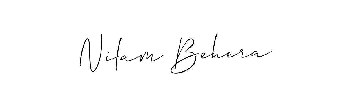 if you are searching for the best signature style for your name Nilam Behera. so please give up your signature search. here we have designed multiple signature styles  using Allison_Script. Nilam Behera signature style 2 images and pictures png