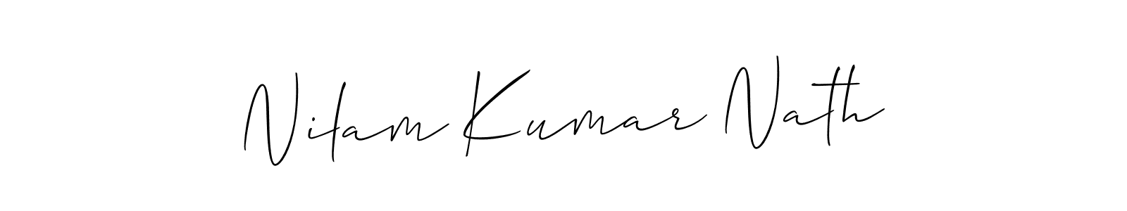 Create a beautiful signature design for name Nilam Kumar Nath. With this signature (Allison_Script) fonts, you can make a handwritten signature for free. Nilam Kumar Nath signature style 2 images and pictures png