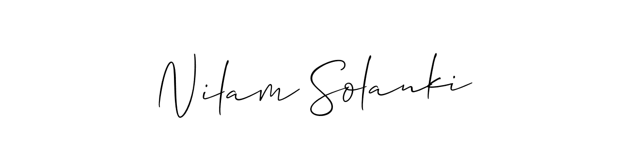 Also we have Nilam Solanki name is the best signature style. Create professional handwritten signature collection using Allison_Script autograph style. Nilam Solanki signature style 2 images and pictures png