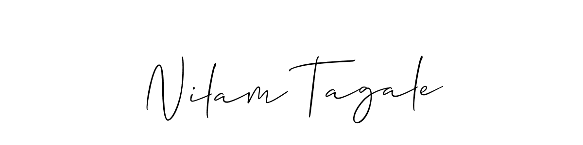 Nilam Tagale stylish signature style. Best Handwritten Sign (Allison_Script) for my name. Handwritten Signature Collection Ideas for my name Nilam Tagale. Nilam Tagale signature style 2 images and pictures png